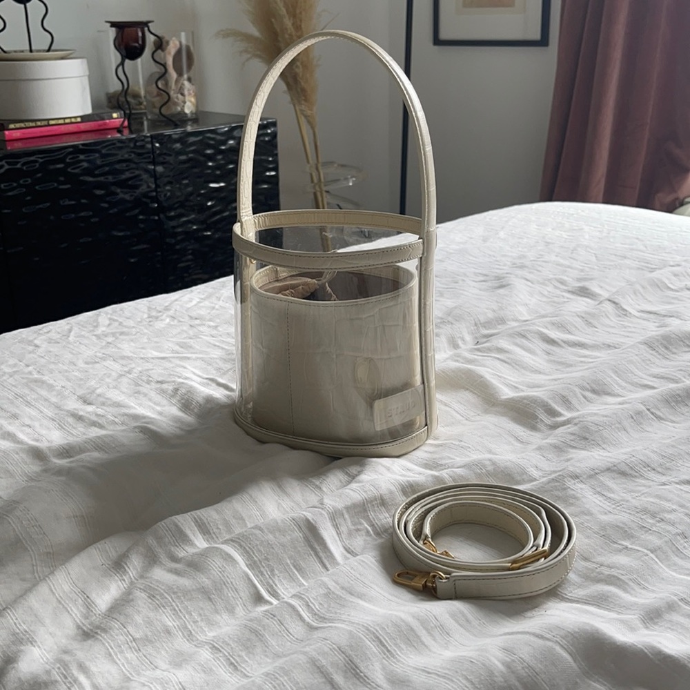SOLD // Staud Croc Effect Bucket Bag